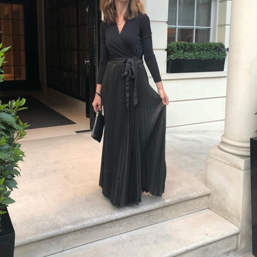 NEW • Lularoe • Deanne Maxi Wrap Dress Black XXS